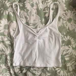 White American eagle cropped tank, xs